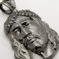 BLACK GOLD FINISH STERLING SILVER CZ JESUS PENDANT P174