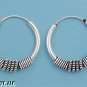 18mm Oxidized BALI Bohemian Italian Sterling Silver TWISTED Hoops 4mm X 18mm