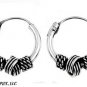 11mm Oxidized BALI .925 Italian Sterling Silver TWISTED Huggies Hoops 3mm X 11mm