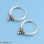 13mm Oxidized BALI .925 Italian Sterling Silver Twisted Huggies Hoops 2mm X 13mm