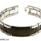 Mens 8 - 8.5" Tungsten Carbide w/ Laser Engraved ID Bracelet