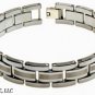 Mens 8 - 8.5" Tungsten Carbide w/ Laser Engraved Brushed Middle Chain Bracelet