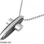 CHRISTIAN/CATHOLIC STAINLESS STEEL CRUCIFIX CZ BLACK HOLY CROSS w/ 24in CHAIN