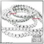MENS/LADIES WHITE GOLD / SILVER FINISH 1 ROW CLEAR CZ CHAIN NECKLACE 33IN C003