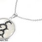 28MM ROUND TRIBAL BLACK CZ FRESHWATER WHITE PEARL PENDANT 16-18" CHAIN NECKLACE