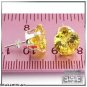 MENS/LADIES YELLOW/CANARY/LEMONADE .925 STERLING SILVER ROUND STUDS E002
