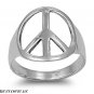 18mm EX. LARGE Sterling Silver PEACE, LOVE, HOPE & HAPPINESS Symbol Ring 4-15