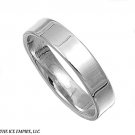 5MM ITALIAN Sterling Silver Flat CIGAR Wedding Band Finger-Thumb-Toe Ring (5-14)