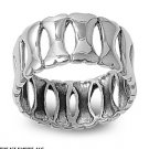 12MM ITALIAN Sterling Silver Polished DOG BONE RING Ring Size 7-13 PET