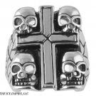 MEN'S STAINLESS STEEL SKULSS AND CROSS COLLECTION RING SIZES 9-15 R362