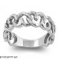 7mm .925 Sterling Silver Linking Hearts Celtic look sizes 5-9, 12 Irish Claddagh
