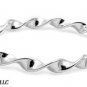 TWISTED DESIGNER REAL SILVER CUFF .925 Sterling Silver BANGLE BRACELET 17.9grams