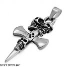 42MM 316L STAINLESS STEEL DAGGER SKULL CROSS PENDANT
