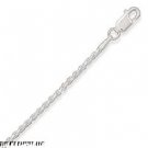 1.2MM STERLING SILVER FINE ITALIAN DIAMOND-CUT ROPE CHAIN 030 (Nickel-Free)