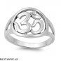 13mm .925 ITALIAN Sterling Silver Aum, Om or Ohm Yoga & Meditation Symbol Ring