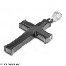 43MM 316L STAINLESS STEEL BLACK CROSS PENDANT