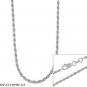 2MM 925 STERLING SILVER FINE ITALIAN DIAMOND-CUT ROPE CHAIN 30in (Nickel-Free)