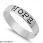 6MM .925 STERLING SILVER FAITH LOVE HOPE ENGRAVED BAND RING SIZE 4-9