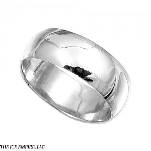 8MM ITALIAN Sterling Silver Polished Wedding Band Finger-Thumb-Toe Ring Sz 5-14