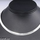 6MM STERLING SILVER ITALIAN OMEGA FLAT NECKLACE 16 18 INCHES C-OMEGA FLAT