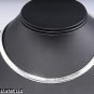 6MM STERLING SILVER ITALIAN OMEGA FLAT NECKLACE 16 18 INCHES C-OMEGA FLAT