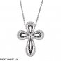 27MM .925 Silver LARGE CATHOLIC CROSS CZ Pendant w/ 16"+1 Necklace Chain COMBO