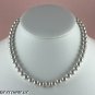 8mm LARGE SHINY POLISHED Italian Sterling Silver Round BALL Bead Necklace 18"in