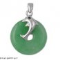 20mm ROUND JADE DOLPHIN PENDANT