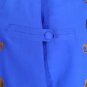 Diane Von Furstenberg Silk Purple Blue Button Front Embroidered Top Size L