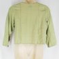 Flax by Jeanne Engelhart Green Linen Long Sleeve Blouse Top Size Petite