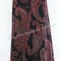 Talbots Petites Black Red Paisley Silk Wool Full Length A-Line Skirt Size 2
