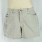 Women's Riders Khaki Denim Shorts Size 14 M 5" Inseam