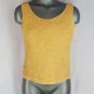 Gloria Lance Gold, Yellow Textured Tank Top Cami Shell Size S, Small