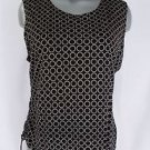 Josephine Chaus Black, White Circles Rayon Tank Top Career Size XL