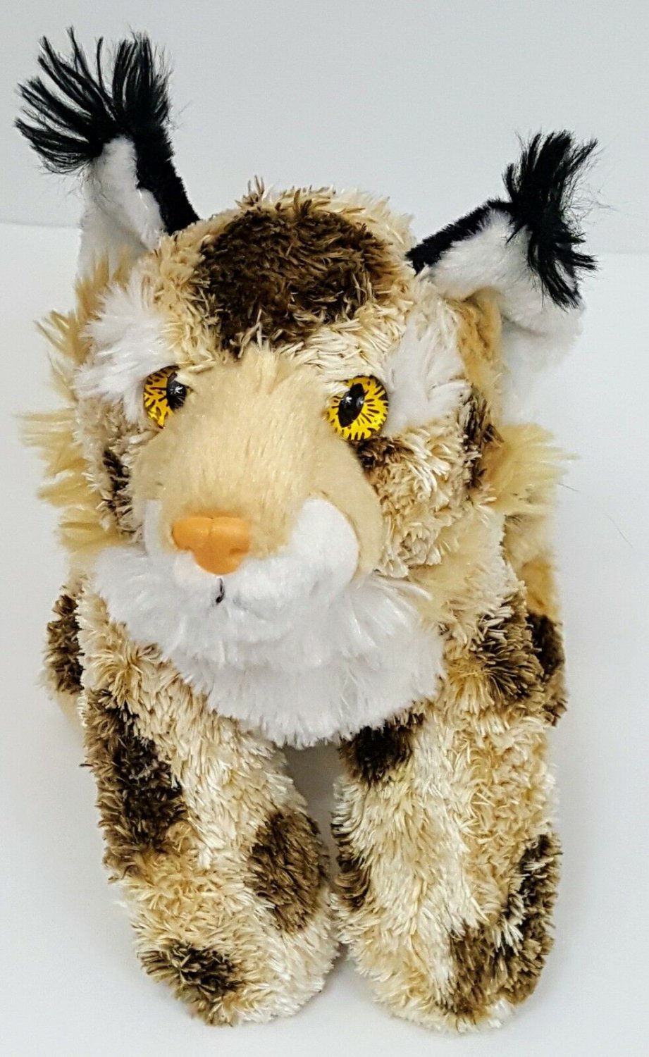 Aurora Bobby Bobcat Lynx Yellow Eyes Spotted Wild Cat Stuffed Plush Toy 10