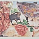 Nuccio Art Espana Art Print Bull Dancer Rose Spain Flamenco