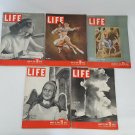 Life Magazine 1946 lot of 5 April 22 May 20 August 19 & 26 December 23