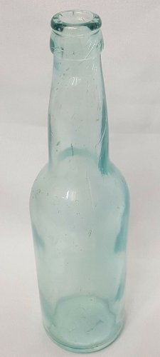 Adolphus Busch AB connected Aqua P7 Handblown Beer Bottle circa 1895 - 1910