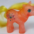 Vintage My Little Pony Baby G1 MLP Starflower Glitter Orange Sparkle Yellow 1984