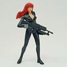Vintage Very Rare 1990's Marvel Black Widow W/ Gun PVC Figure 3.75" Non Branded
