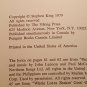 The Dead Zone Stephen King HCDJ 1979 1st Original Book Club Edition Viking