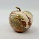 Green Onyx Apple Paperweight Carved Polished Solid Marble Natural Stone 2"
