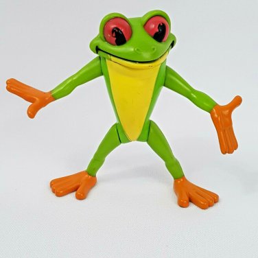 3.25" Cha Animated Red Eye Tree Frog Rainforest Cafe PVC Action Figure Toy RFC
