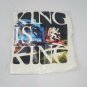 NIKE Lebron James LBJ King Is King Neon Lights Miami White Large Tee T-Shirt