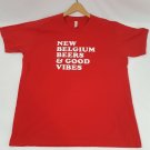 American Apparel New Belgium Beers Good Vibes Tee T-Shirt XL Brewing Velvet Red