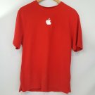 Apple Store Employee L Red Shirt Embroidered Logo Pique Knit Cotton Macintosh