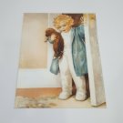 Metal Tin Enamel Sign Bessie Pease Gutman Print Good Morning Child Toddler Puppy