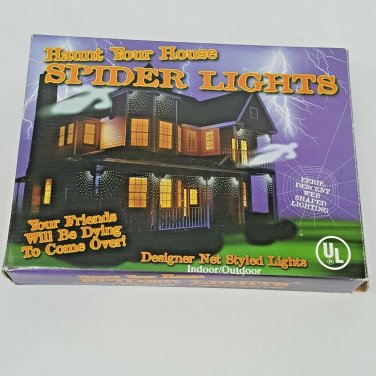Haunt Your House Spider Web shaped Lights Indoor Outdoor Net Eerie Descent 15016