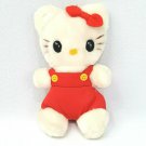 Child Guidance Sanrio Hello Kitty Plush Red Overalls Vintage 1983 CBS Bean Bag