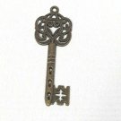 Antique Style Skeleton Key Charm Pendant